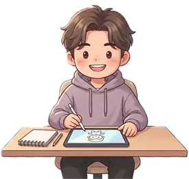 絵を描く男の子